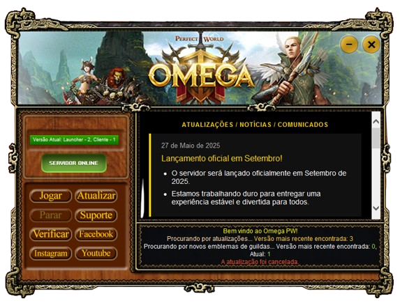 Launcher aberto